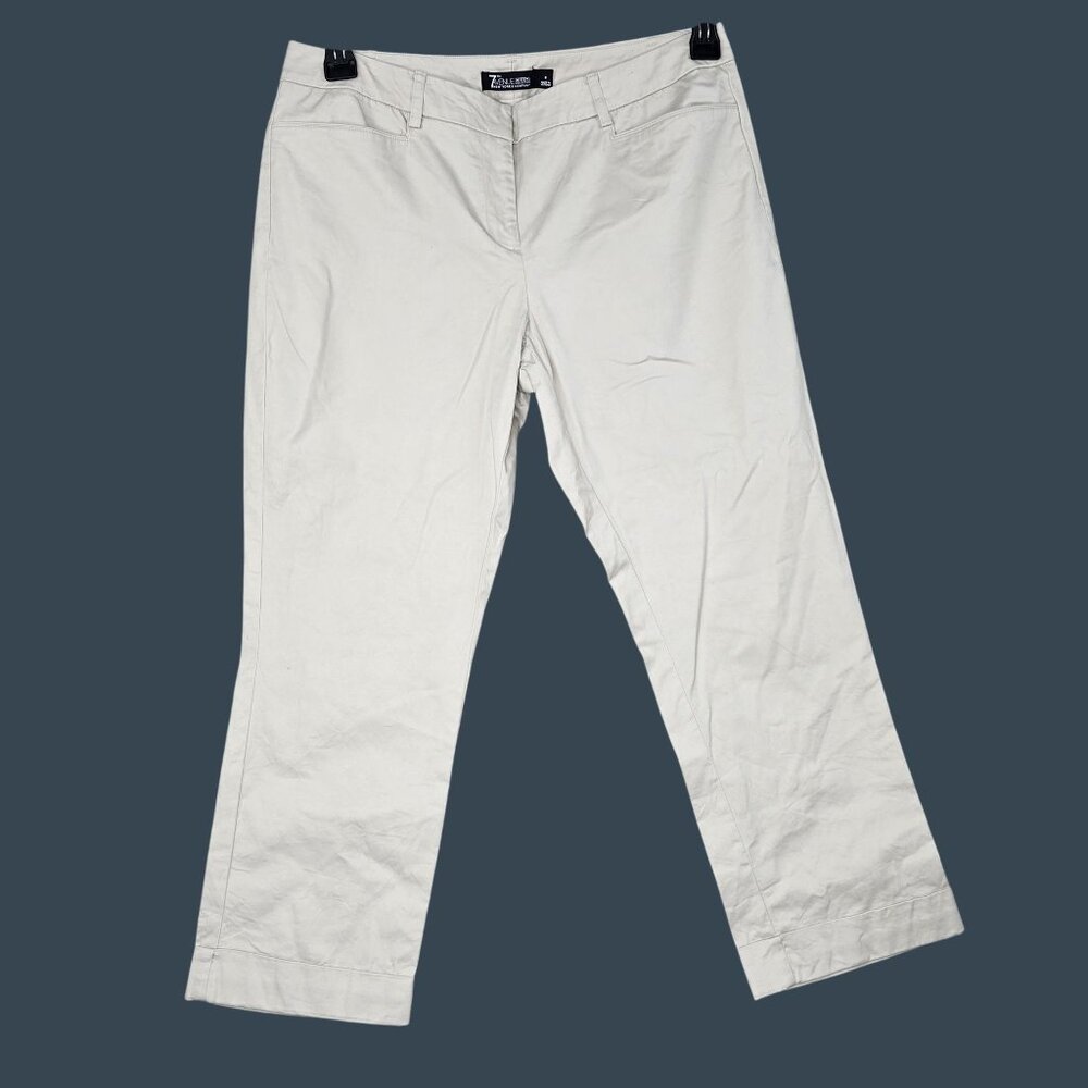 New York & Company 7th Avenue Suiting Collection Womens Beige Pants Size 8